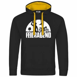 deinshirt Kapuzenpullover Herren Feierabend Simson Print Motiv Grafik Orange/Gelb/Grau