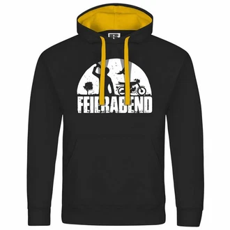 deinshirt Kapuzenpullover Herren Feierabend Simson Print Motiv Grafik Orange/Gelb/Grau