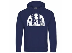 deinshirt Kapuzenpullover Herren Feierabend Simson Print Motiv Grafik Dunkelblau/Blau/Grau