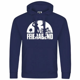 deinshirt Kapuzenpullover Herren Feierabend Simson Print Motiv Grafik Dunkelblau/Blau/Grau