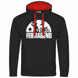 deinshirt Kapuzenpullover Herren Feierabend Simson Print Motiv Grafik Rot/Grau/Orange