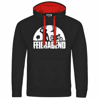 deinshirt Kapuzenpullover Herren Feierabend Simson Print Motiv Grafik Rot/Grau/Orange