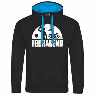 deinshirt Kapuzenpullover Herren Feierabend Simson Print Motiv Grafik Grau/Orange/Blau/Hellblau/Rot/Lila