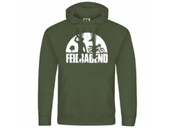 deinshirt Kapuzenpullover Herren Feierabend Simson Print Motiv Grafik Dunkelgrün/Grün