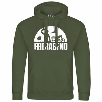 deinshirt Kapuzenpullover Herren Feierabend Simson Print Motiv Grafik Dunkelgrün/Grün