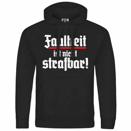 Kapuzenpullover Herren Kapuzenpullover Faulheit ist nicht strafbar Mit Print Motiv, Grafik