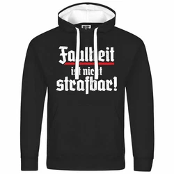 deinshirt Kapuzenpullover Herren Faulheit ist nicht strafbar Grau/Beige/Braun/Rot/Lila