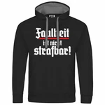 deinshirt Kapuzenpullover Herren Faulheit ist nicht strafbar Grau/Schwarz