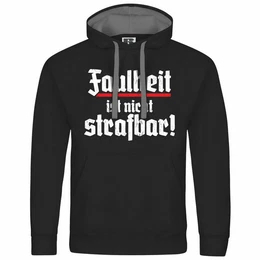 Kapuzenpullover Herren Kapuzenpullover Faulheit ist nicht strafbar Mit Print Motiv, Grafik