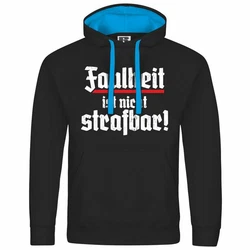 deinshirt Kapuzenpullover Herren Faulheit ist nicht strafbar Grau/Rot/Braun/Beige/Lila