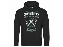 deinshirt Kapuzenpullover Herren Entspannter Dorfmensch Grün/Dunkelgrün/Schwarz