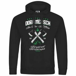 deinshirt Kapuzenpullover Herren Entspannter Dorfmensch Grün/Dunkelgrün/Schwarz
