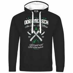 deinshirt Kapuzenpullover Herren Entspannter Dorfmensch Grün/Dunkelgrün/Schwarz