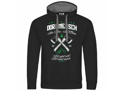 deinshirt Kapuzenpullover Herren Entspannter Dorfmensch Grün/Dunkelgrün/Schwarz