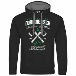 deinshirt Kapuzenpullover Herren Entspannter Dorfmensch Grün/Dunkelgrün/Schwarz