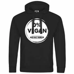 deinshirt Herren Kapuzenpullover Null Prozent VEGAN Mit Print Motiv Schwarz/Rot/Grün