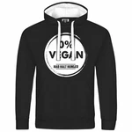 deinshirt Herren Kapuzenpullover Null Prozent VEGAN Mit Print Motiv Rot/Schwarz