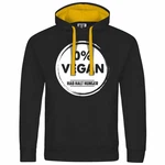 deinshirt Herren Kapuzenpullover Null Prozent VEGAN Mit Print Motiv Rot/Gelb/Schwarz/Orange/Grün