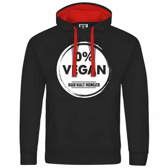 deinshirt Herren Kapuzenpullover Null Prozent VEGAN Mit Print Motiv Rot/Schwarz/Orange deinshirt Herren Kapuzenpullover Null Prozent VEGAN Mit Print Motiv Rot/Schwarz/Orange