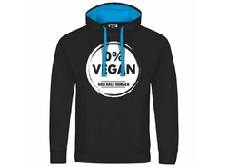 deinshirt Herren Kapuzenpullover Null Prozent VEGAN Mit Print Motiv Blau/Rot/Türkis/Schwarz/Hellblau