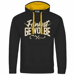 deinshirt Kapuzenpullover Herren Feinkostgewölbe Mit Print Motiv Gelb/Gold