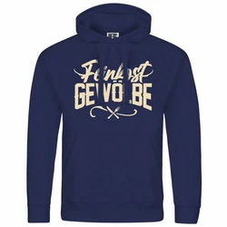 deinshirt Kapuzenpullover Herren Feinkostgewölbe Mit Print Motiv Blau/Dunkelblau