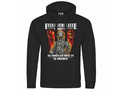 deinshirt Kapuzenpullover Feuerwehrleute sterben nie Rot/Schwarz/Grau/Dunkelblau