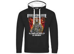 deinshirt Kapuzenpullover Feuerwehrleute sterben nie Rot/Schwarz/Grau