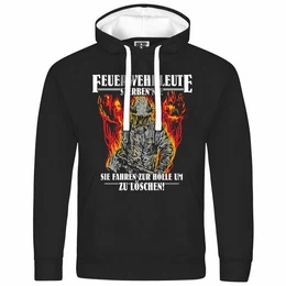 Kapuzenpullover Herren Kapuzenpullover Feuerwehrleute sterben nie Mit Print Motiv, Grafik
