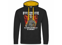 deinshirt Kapuzenpullover Feuerwehrleute sterben nie Rot/Schwarz/Grau