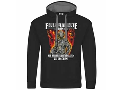 deinshirt Kapuzenpullover Feuerwehrleute sterben nie Rot/Schwarz