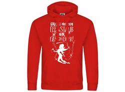 deinshirt Kapuzenpullover Herren Fresst meinen Feenstaub ihr Langweiler Mit Print Motiv Rot/Dunkelrot/Rosa