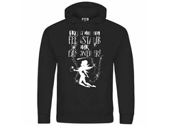 deinshirt Kapuzenpullover Herren Fresst meinen Feenstaub ihr Langweiler Mit Print Motiv Schwarz/Hellblau