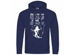 deinshirt Kapuzenpullover Herren Fresst meinen Feenstaub ihr Langweiler Mit Print Motiv Dunkelblau/Blau