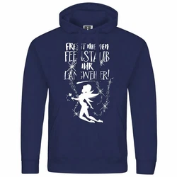deinshirt Kapuzenpullover Herren Fresst meinen Feenstaub ihr Langweiler Mit Print Motiv Dunkelblau/Blau