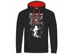 deinshirt Kapuzenpullover Herren Fresst meinen Feenstaub ihr Langweiler Mit Print Motiv Schwarz/Rot/Grau/Lila