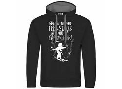 deinshirt Kapuzenpullover Herren Fresst meinen Feenstaub ihr Langweiler Mit Print Motiv Schwarz/Hellblau/Grau