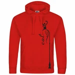 deinshirt Kapuzenpullover Katze auf Laterne Mit Print Motiv Rot