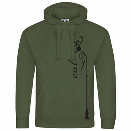 Kapuzenpullover Herren Kapuzenpullover Katze auf Laterne Mit Print Motiv, Grafik
