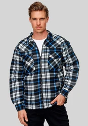 Egomaxx Blouson Fleece Hemd Holzfäller Jacke [2575] Hellblau