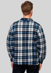 Egomaxx Blouson Fleece Hemd Holzfäller Jacke [2575] Hellblau