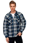 Egomaxx Blouson Fleece Hemd Holzfäller Jacke [2575] Hellblau