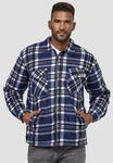 Egomaxx Blouson Fleece Hemd Holzfäller Jacke [2575] Dunkelblau (2575-2)