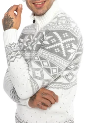 RedBridge Strickpullover Weiß/Creme/Grau