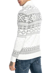 RedBridge Strickpullover Weiß/Creme/Grau