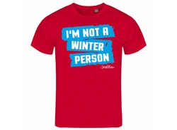 deinshirt Print-Shirt Herren T-Shirt Im not a winter person Funshirt Dunkelrot/Rot/Bordeaux