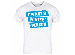 deinshirt Print-Shirt Herren T-Shirt Im not a winter person Funshirt Weiß/Hellblau