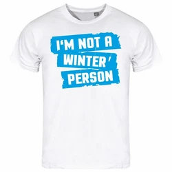 deinshirt Print-Shirt Herren T-Shirt Im not a winter person Funshirt Weiß/Hellblau