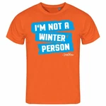 deinshirt Print-Shirt Herren T-Shirt Im not a winter person Funshirt Orange/Gelb