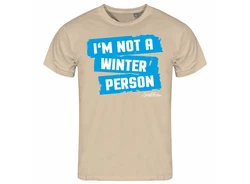 deinshirt Print-Shirt Herren T-Shirt Im not a winter person Funshirt Braun/Weiß/Hellblau/Beige